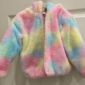 Tucker + Tate Multicolor Fuzzy Puffer Jacket